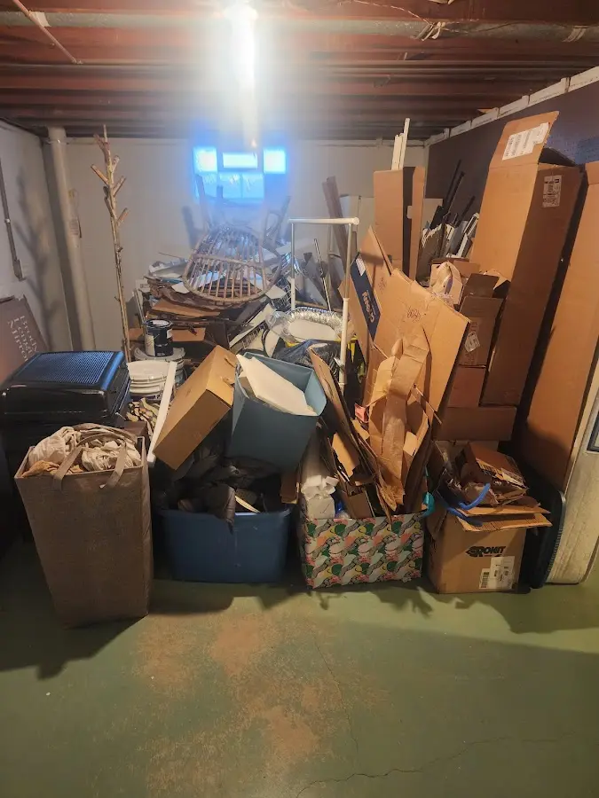 Roll-off dumpster container at job site for 20 Yard Dumpster Rental in Lakemoor